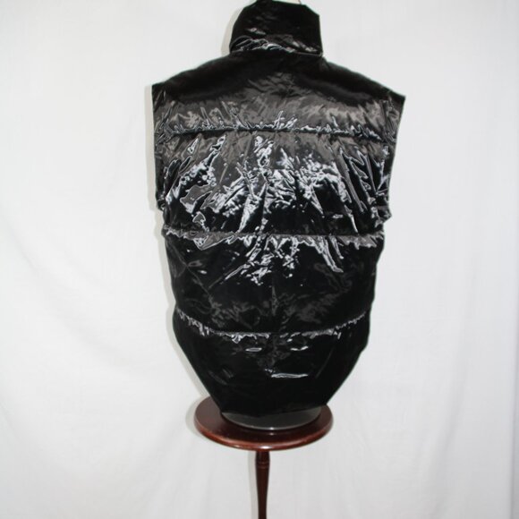 OFFLINE Aerie Women's Shiny Puffer Vest Black Sleeveless Layering Oversized XS - Picture 7 of 10